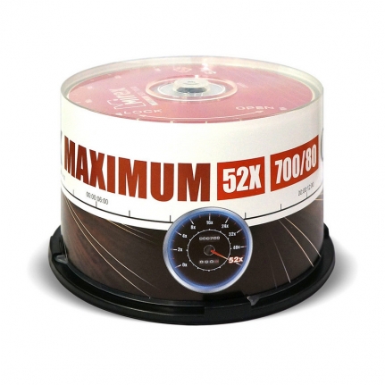 Носители информации CD-R, 52x, Mirex Maximum, Cake/50   Код UL120052A8B пр-тся уп!!! в короб 6 шт.