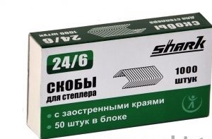 Скобы для степлера Shark 24/6 (1уп.-1000шт.) 5755