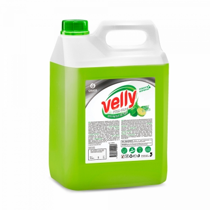 Средство для мытья посуды "Velly" Premium лайм и мята (канистра 5 кг) 125425