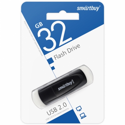 USB 2.0 Flash Smartbuy 32 Gb Scout  черный   SB032GB2SCK