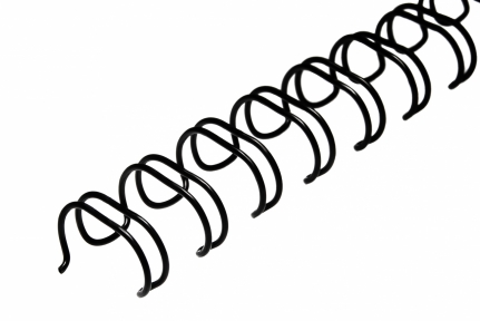 Пружины метал.; А4 6,4мм (1/4"), черные 3:1; 1/100, QP