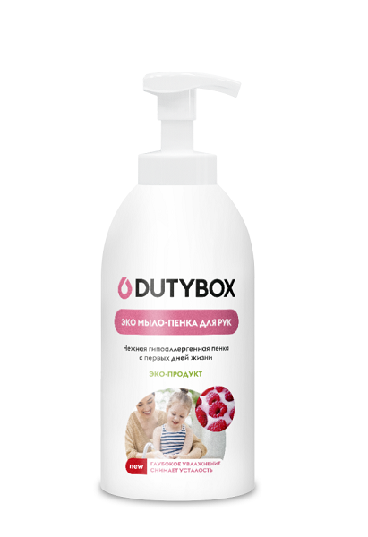 GRASS. Мыло жидкое пенка (флакон 500 мл) ЭКО Milana малина Dutybox db-1211