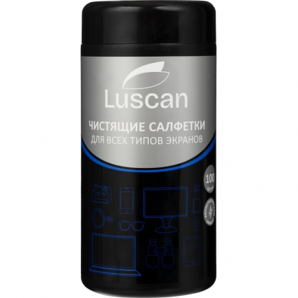 Салфетки влажные Luscan/Attache Selection для экранов туба, пов/пл, 100 шт, 130х150 1092866
