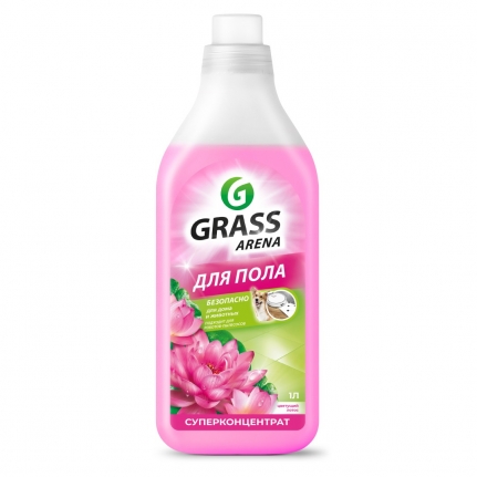 GRASS Средство для пола ARENA (цветущий лотос) с полирующим эффектом. 1л. 125185 в коробке 12 шт.