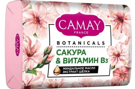 Мыло туалетное 85 г, CAMAY "Botanicals Японская сакура" 48 шт/кор.