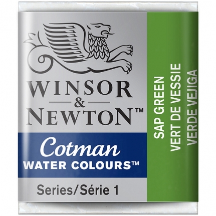 Набор акварели художественной Winsor&Newton Cotman, малая кювета, 3шт., зеленая крушина   301599