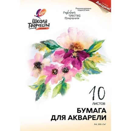 Папка для рисования Луч Школа творчества А4 10 листов   1797-08