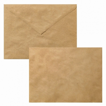 Конверт С5 (162х229 мм) BRAUBERG КРАФТ, клей, 90 г/м2, 50 шт/уп., треугольный клапан   112364