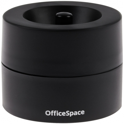 Скрепочница магнитная OfficeSpace, без скрепок, черная, картонная коробка   331462