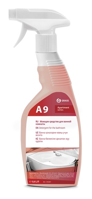 GRASS Моющее средство для бережной очистки душевых кабин "Apartment Series A9" 600 мл 125440