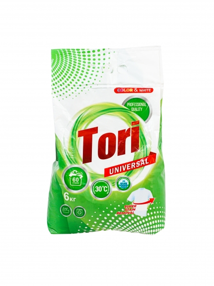 КОНКУРС Стиральный порошок Tori  6,0 кг. (п/э пакет ) универсал