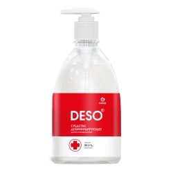 GRASS. Средство космет. для рук с антисептическим эффектом с помпой "DESO" (флакон 500мл) 125576