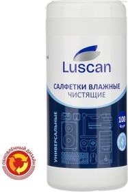 Салфетки влажные Attache Selection Luscan для экранов (100 штук в тубе) 1703025
