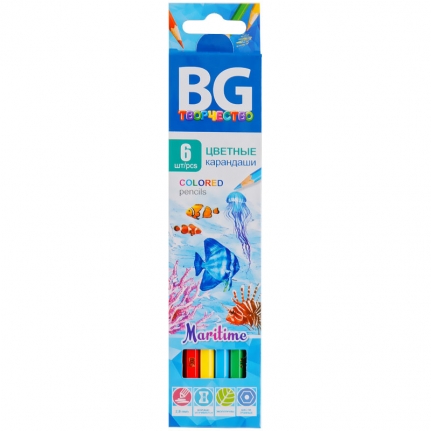 Карандаши цв. BG MARITIME KR6C 6 цв.  4722