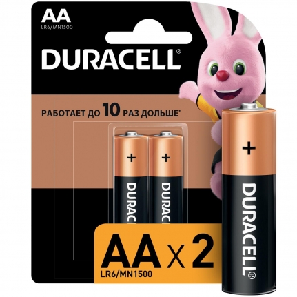 БАТАРЕЙКА DURACELL LR6 BL-2 АА  (отгружать по 1 шт) в Блистере 2 шт.