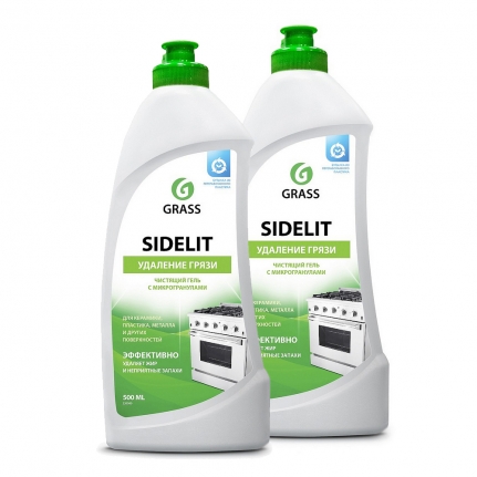 GRASS Крем чистящий  для кухни и ванной комнаты "Sidelit" (флакон 500 мл) 220500