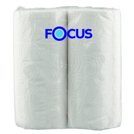 Полотенца бумажные 2 сл Hayat FOCUS, 18 м, 21 см (2 рул. в уп.)с тисн., перф. /12,  5046178/50464674