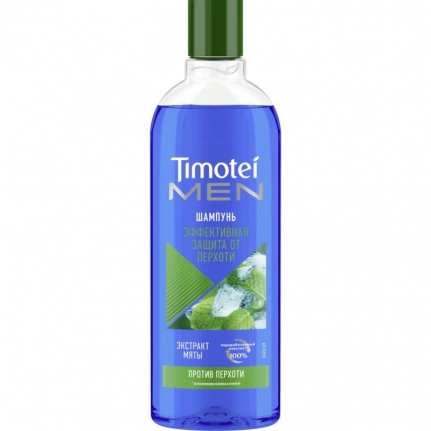 Timotei Men Эффективная защита от перхоти Шампунь с ментолом, мужской, 400 мл