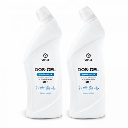 GRASS Дезинфицирующий универсальный чистящий гель "DOS-GEL" Professional 750 мл 12 шт/кор. 125551