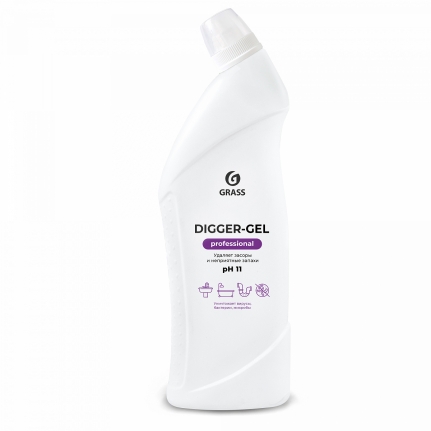 GRASS Средство щелочное для прочистки канализационных труб "DIGGER-GEL" Professional 1000 мл 125569