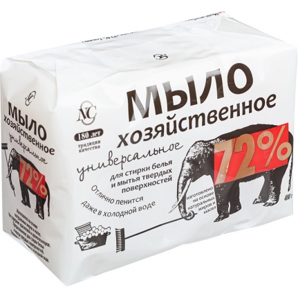 Мыло хозяйственное 72%, комплект 4 шт. Х 100  Г 348241