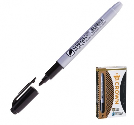 Маркер перманентный 2.0 мм, Crown Multi Marker Slim, пулевидный, черный 207899