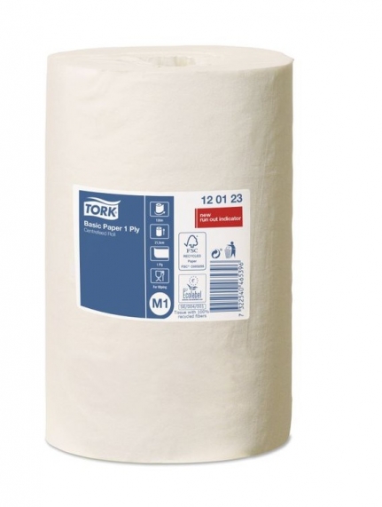 Бумага протирочная 1 сл TORK (Tellus) M1 Universal мини-рулон, 120м (11 шт в уп) 120123