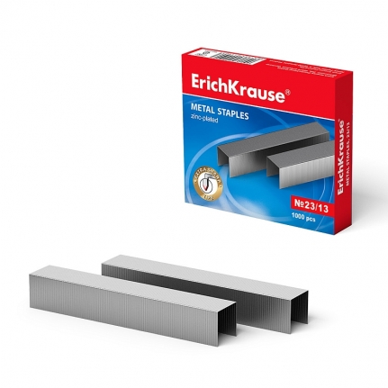 Скобы №23/13 для мощных степлеров ErichKrause 1000 шт. на 70-100л арт 1190