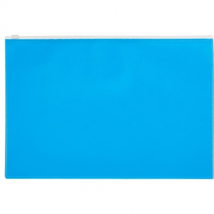 Папка-конверт на молнии Attache Color A4 голубая 160 мкм   1044985