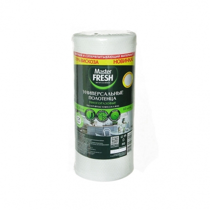 Полотенце в рулоне универсальные Master FRESH 60шт 25*30см 70% вискозы (соты)