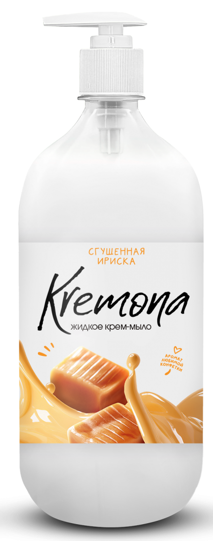 WG Мыло жидкое (флакон 1000 мл)  Кремона Сгущённая ириска коробка 12 штук