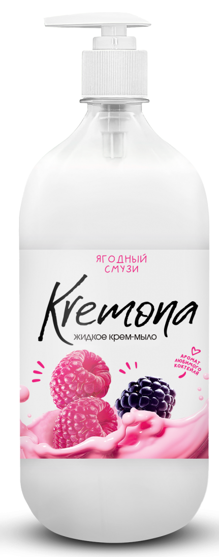 WG Мыло жидкое (флакон 1000 мл)  Кремона Ягодный смузи коробка 12 штук