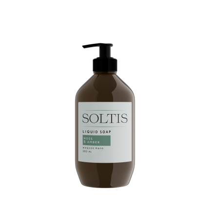 Мыло жидкое (флакон 300 мл)    парфюмированное Soltis Moss & ambre, 300 мл, ПЭТ