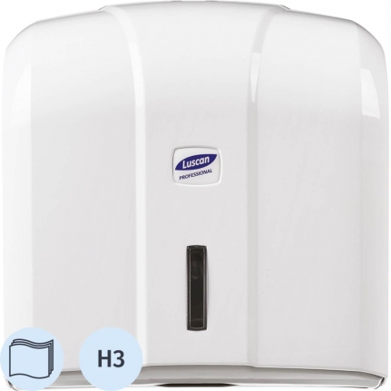 Диспенсер для полотенец лист Luscan Professional V (ZZ) слож белый аналог Tork 553100