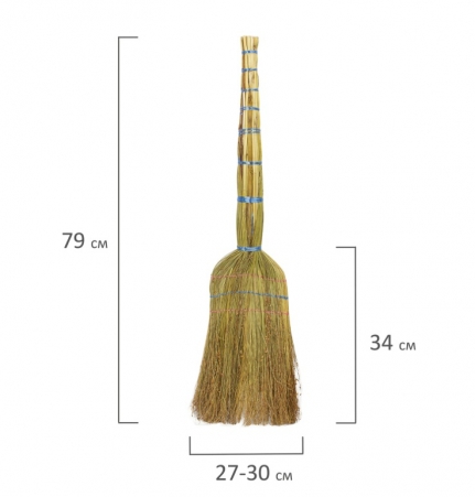 Веник сорго 3-х прошивной ЛЮБАША СТАНДАРТ, длина 79 см, 604228