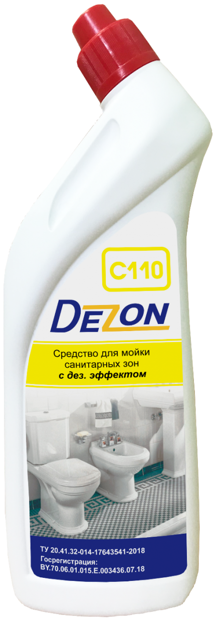 DEZON Средство для мойки санитарных зон, гель, (хлор, щелочное) C110, 0,75кг ЧЗ