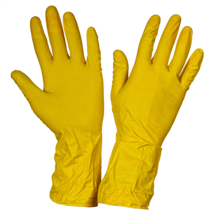 Перчатки латексные хозяйственные Нousehold gloves  (12/240) M