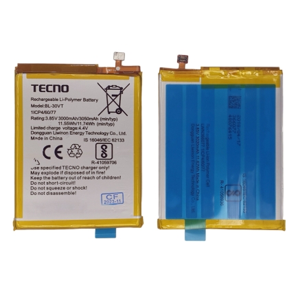 Аккумулятор для Tecno Pop 2 Pro, Tecno A44, Tecno B2, Tecno i5 (BL-30VT) 3050mAh OR