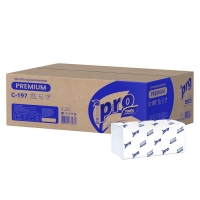 Полотенца 2сл бум. лист. д/дисп H3 Protissue Premium V-сл, 21х22 см, пач 200 л,(20пач/кор) C197