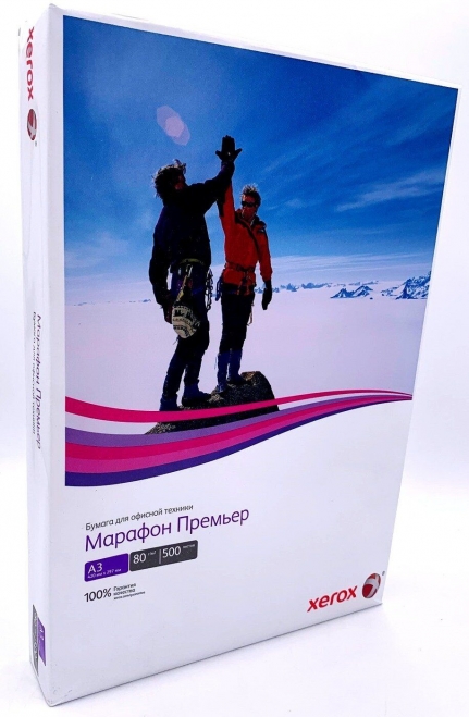 Бумага XEROX А3 МАРАФОН ПРЕМЬЕР 500 л класс А   80/5 450L91721t